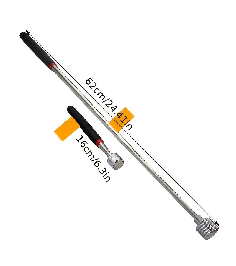 2pcs Black Heavy Duty Extendable Magnetic Pickup Tool 8 Pound Capacity 6 3 Inch Shortened 24 41 Inch Extended For Car Repair Picking Up Iron Objects In Gaps - Image 3