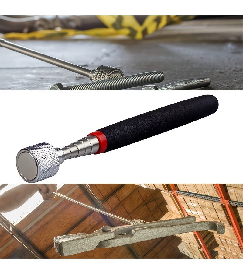 2pcs Black Heavy Duty Extendable Magnetic Pickup Tool 8 Pound Capacity 6 3 Inch Shortened 24 41 Inch Extended For Car Repair Picking Up Iron Objects In Gaps - Image 2