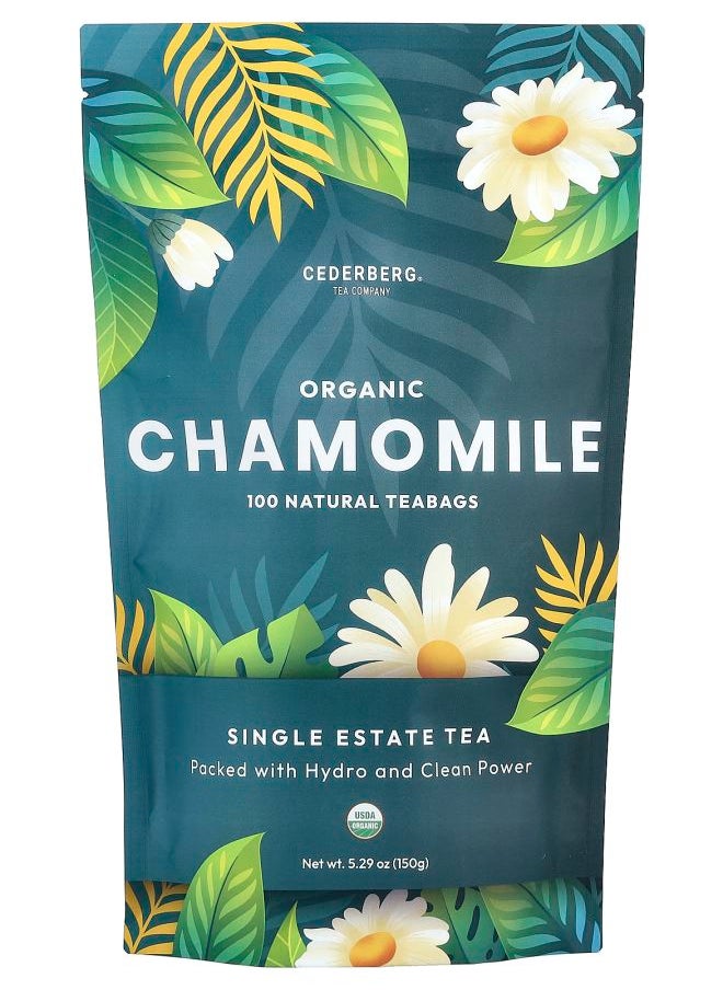 Cederberg Tea Co Organic Chamomile Caffeine Free 100 Natural Tea Bags 5.29 oz (150 g) 