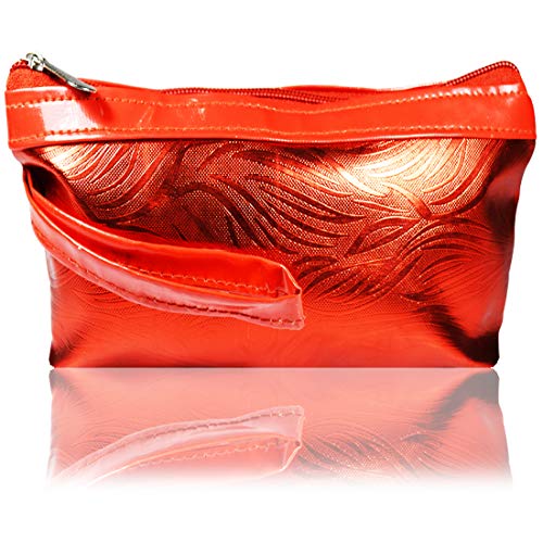 adbeni Pouch, Cosmetic Kit Bag, Small Makeup Bag, Multi-Function Travel Bag, Toiletry Bags, Beach, Organizing, Essentials For Women & Girls,Red - Image 2