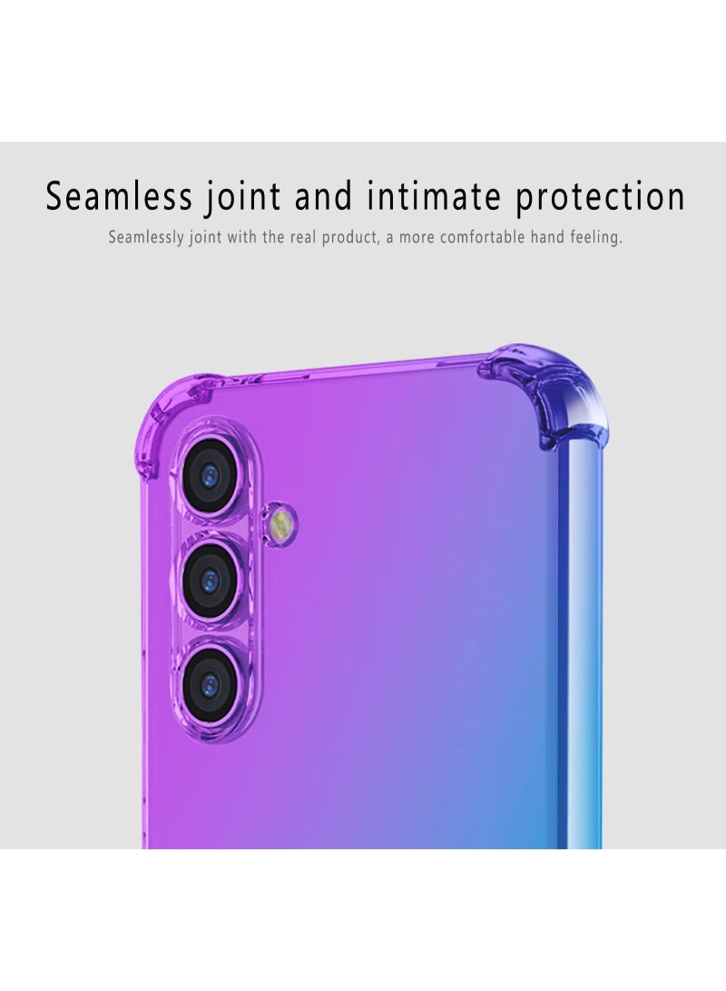 عام غطاء هاتف لسامسونج جالاكسي A56 5G (6.6 بوصة)، غلاف هاتف شفاف متدرج اللون من السيليكون TPU الناعم. - Image 2