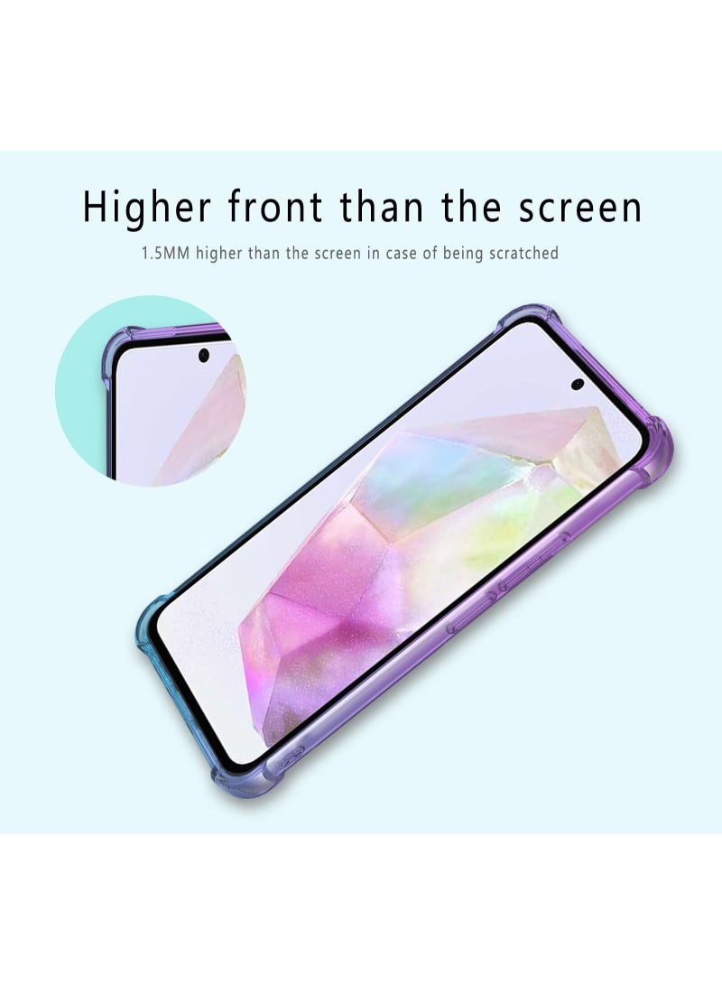 عام غطاء هاتف لسامسونج جالاكسي A56 5G (6.6 بوصة)، غلاف هاتف شفاف متدرج اللون من السيليكون TPU الناعم. - Image 4