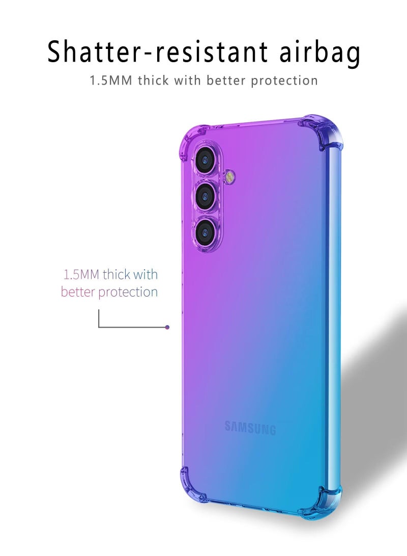 عام غطاء هاتف لسامسونج جالاكسي A56 5G (6.6 بوصة)، غلاف هاتف شفاف متدرج اللون من السيليكون TPU الناعم. - Image 3