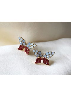 NIBEMINENT Stone Studded Butterfly Design Stud Earrings  - Image 5