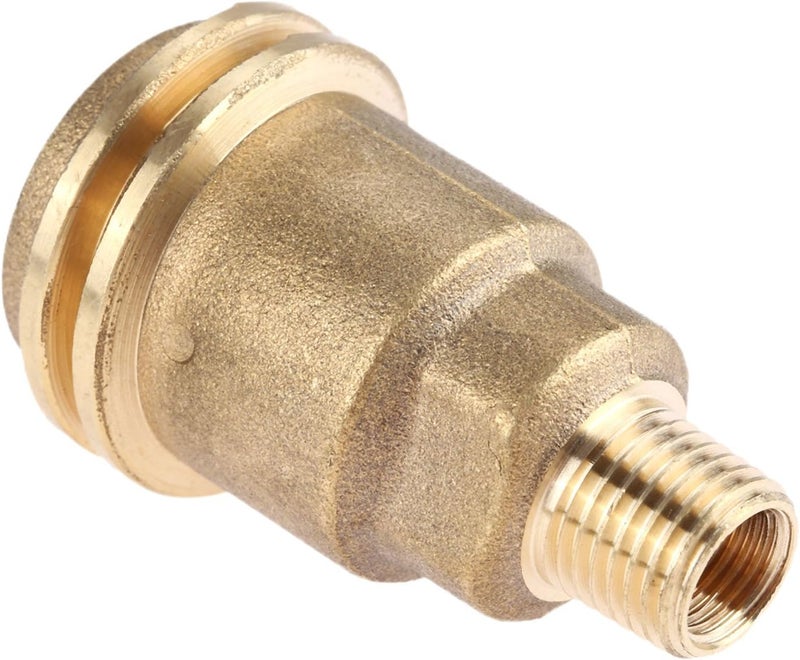 DRELD Male 5042 QCC1 Nut, Propane Gas Fitting Hose Adapter with 1/4" Male Pipe Thread Propane Quick Connect Fittings Hose Propane Adapter Solid Brass - Image 1
