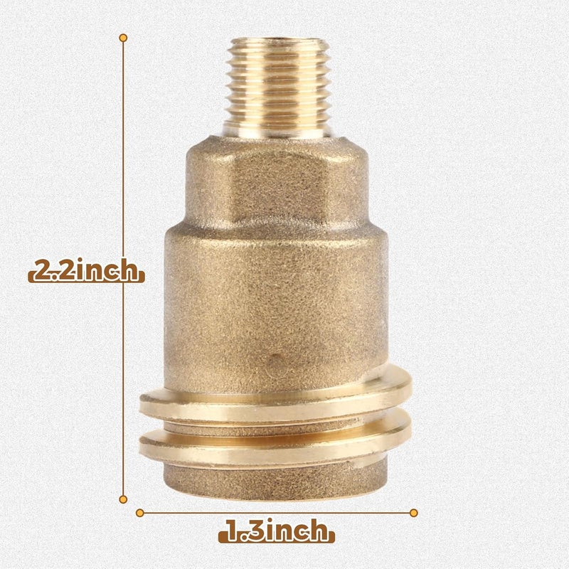 DRELD Male 5042 QCC1 Nut, Propane Gas Fitting Hose Adapter with 1/4" Male Pipe Thread Propane Quick Connect Fittings Hose Propane Adapter Solid Brass - Image 2