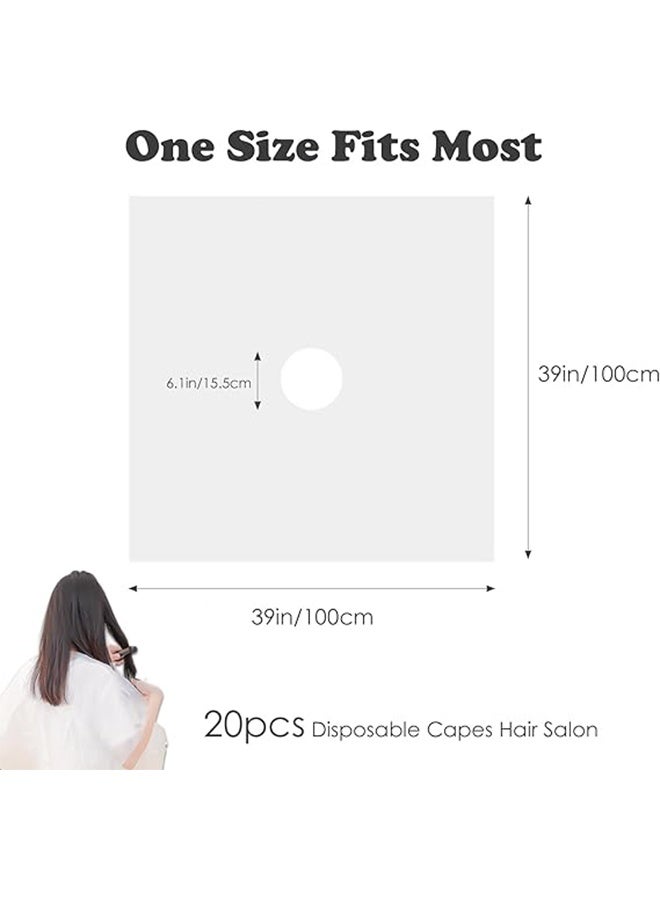 ٢٠ قطعة من أغطية تلوين الشعر المقاومة للماء للاستخدام مرة واحدة - مرايل صبغ وتصفيف الشعر للاستخدام المنزلي وفي الصالونات - Image 2