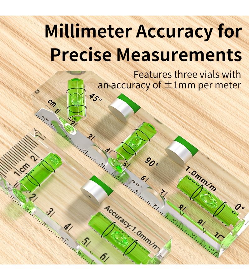 Compact 2.95 Inch Acrylic Level with Magnet for Home Use - Image 4