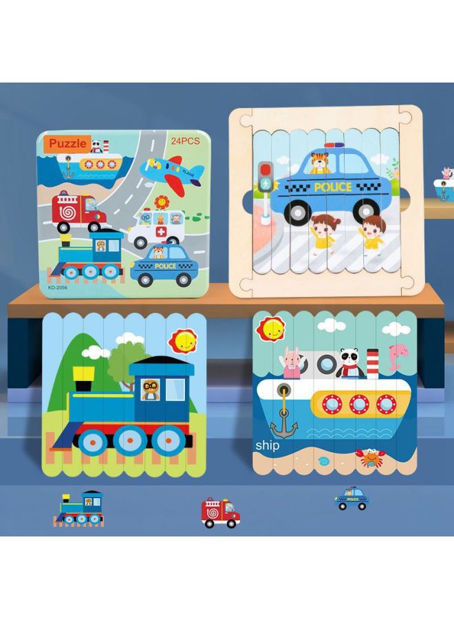 Creative Bar Puzzle Children's Early Education Educational Toys Wooden 1-2-3 Years Old Baby 4 Boys And Girls 5 Intelligence Development 6-Color:Bar Dinosaur Puzzle - Image 4