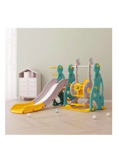 FULL JOY Slide With Swing  + Basketball  3*1 ,Green 28-66-5031-32G  - Image 1