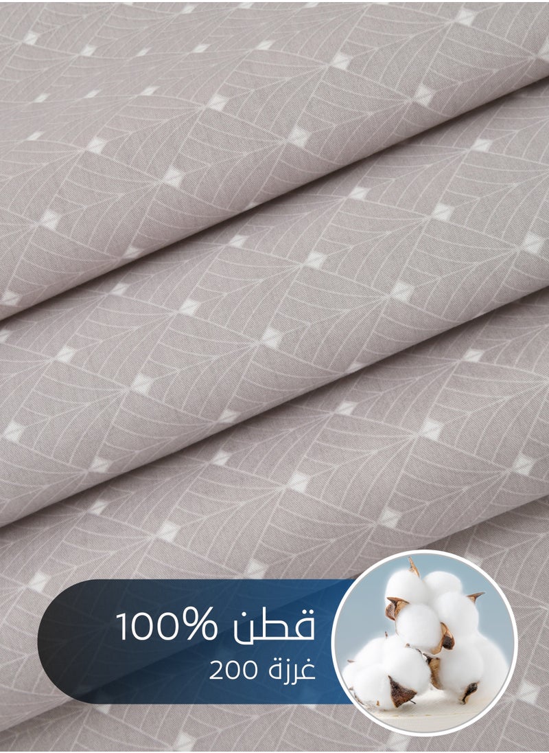 Master Home Textile - Cotton Floral Comforter Sets, Fits 120 x 200 cm Single Size Bed, 5 Pcs, 100% Cotton 200 Thread Count, With Removable Filling, Veronica Series - Image 1