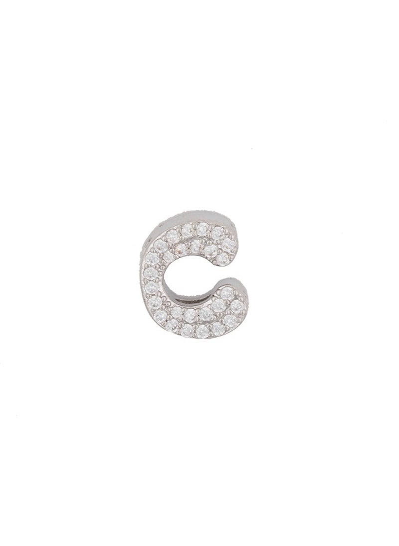 Generic - Fashion Letter Pendants, Zircon Inlaid, DIY Jewelry Accessories C (single pendant) - Image 1