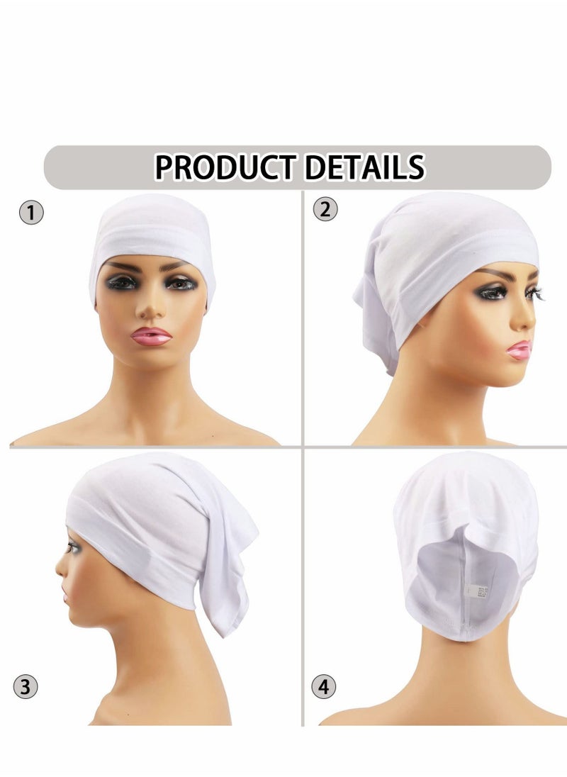 KASTWAVE - Hijab Undercap Scarf, 12Pcs Under Caps for Women Men Turban Head Wraps Solid Color Tube Unisex - Image 1