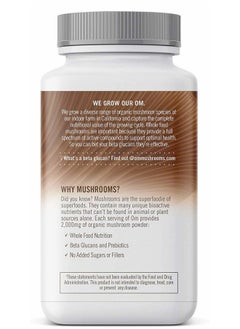 Om Mushroom Superfood Brain Fuel Mushroom Powder Capsules Superfood Supplement, 90 Count, 30 Days, Lion's Mane, Reishi Blend Plus Folate, Mental Clarity, Mushroom Supplement  - Image 4