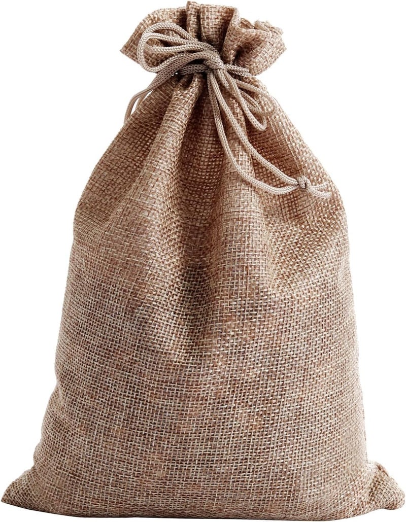 Red Dot Gift REDDOTGIFT® Pack of 25 Burlap Pouches - Drawstring Gift Bags for Party and Jewelry (9 x 12 cm) - Image 1
