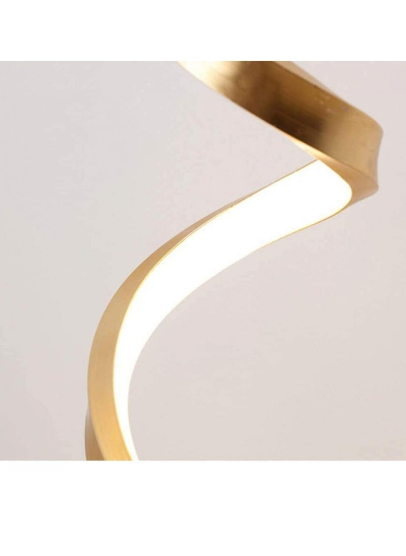 AIWANTO LED Bedside Table Lamp, Remote Control Spiral Table Lamps Modern Curved LED Desk Lamp Night Stand Reading Light for Bedroom Living Room  - Image 2