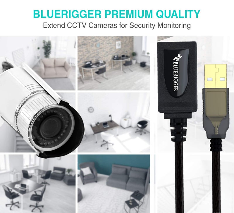 BlueRigger USB 2.0 Type A Male to A Female Active Extension/Repeater Cable (32 Feet / 10 Meters) - Image 4
