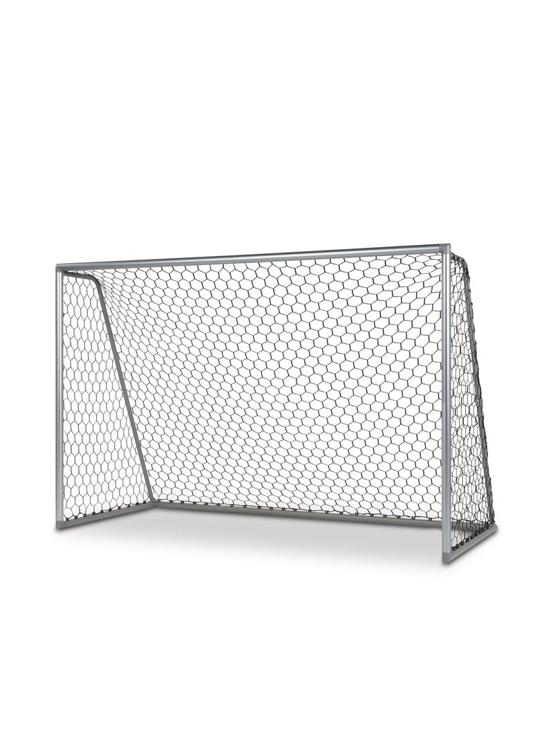 GT-Wheel Aluminum Football Goal 365×182×150cm High Quality Soccer Goal Matt Silver Color - Image 2