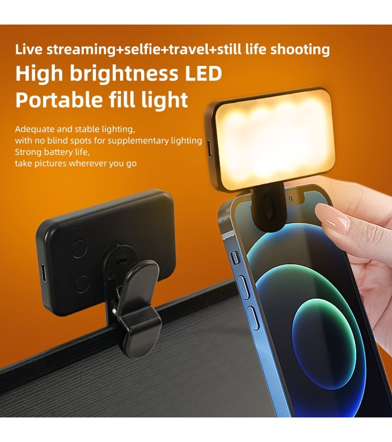 ترقية أسود ضوء حلقة LED USB 3 أوضاع مشبك قابل للتعديل للهاتف المحمول واللابتوب - Image 4