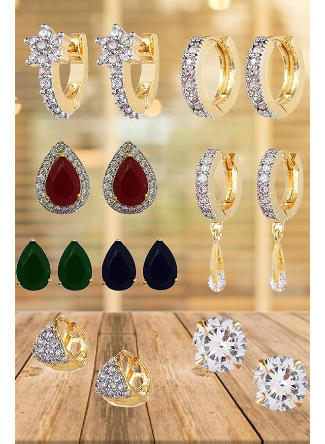 YouBella Golden Plated Hoop Earrings For Women Multi Colour Ybecb_15 - Image 3