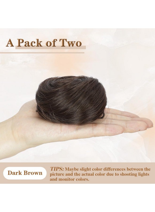 HANYUDIE Space Buns Hair Pieces 2PCS Claw Clip in Hair Bun Mini Bun Hair Scrunchies Extension for Women Girls 6# - Image 3