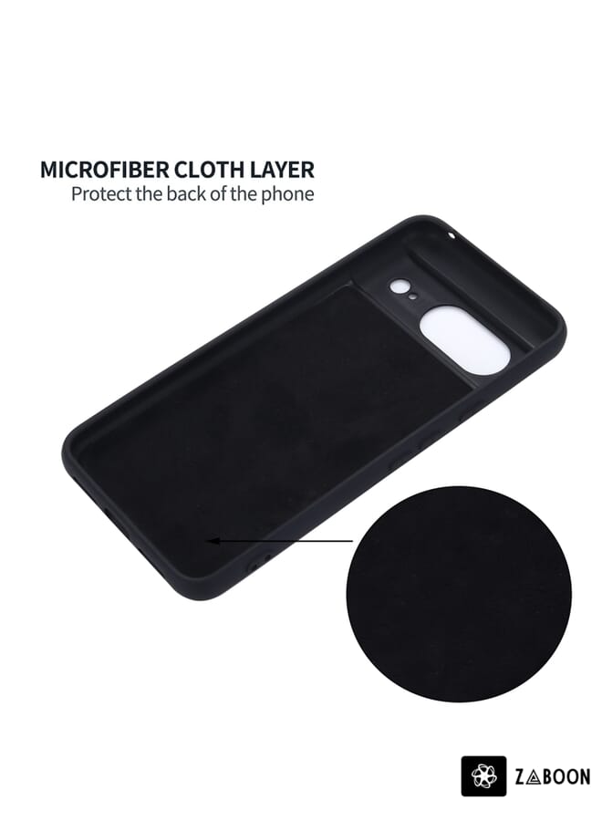 Zaboon Protective Case For Google Pixel 8 Pure Color Liquid Silicone Shockproof - Image 4
