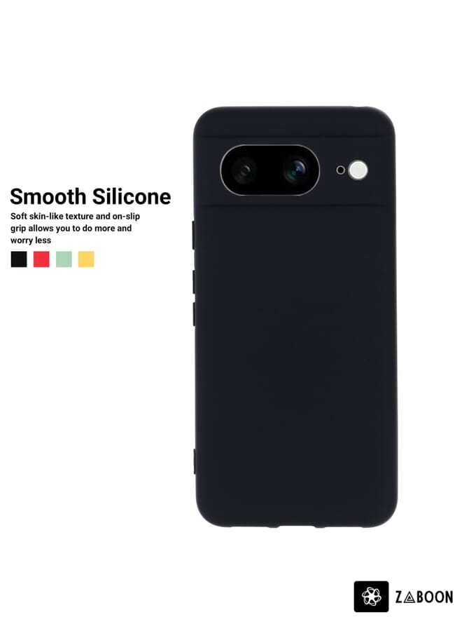 Zaboon Protective Case For Google Pixel 8 Pure Color Liquid Silicone Shockproof - Image 3