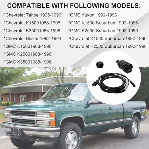 INNTURT 4WD Actuator Kit Compatible with Chevrolet GMC Blazer Tahoe Yukon K150025003500 19881996 Direct Replacement for OEM 600490 Thermal Actuator 4WD Harness 26060073 88959465 - Image 3