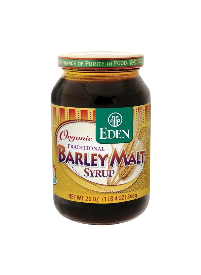 Eden شراب الشعير العضوي التقليدي، محلي سائل كامل الحبة، 74.5% مالتوز، غير دياستاتي، مثالي للبيغل، غير معدّل وراثيًا، 20 أونصة في جرة زجاجية - Image 1