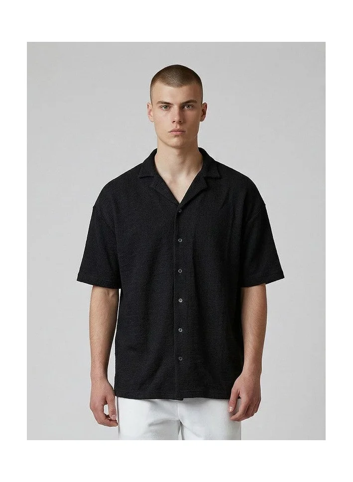 Marrakech Relaxed Fit Ribbed Casual Short Sleeve Shirt