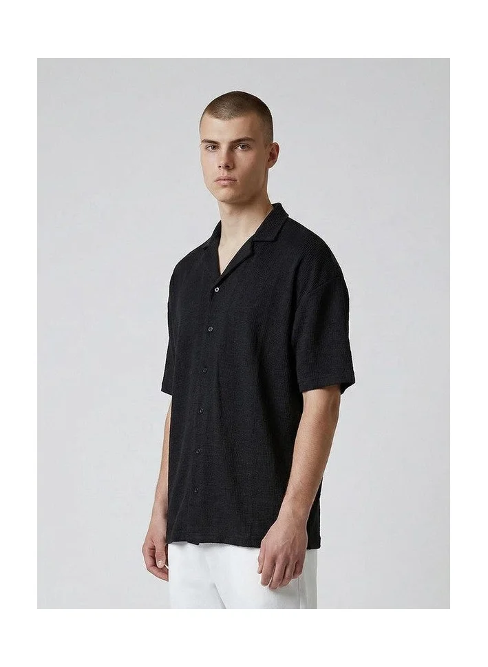 Marrakech Relaxed Fit Ribbed Casual Short Sleeve Shirt