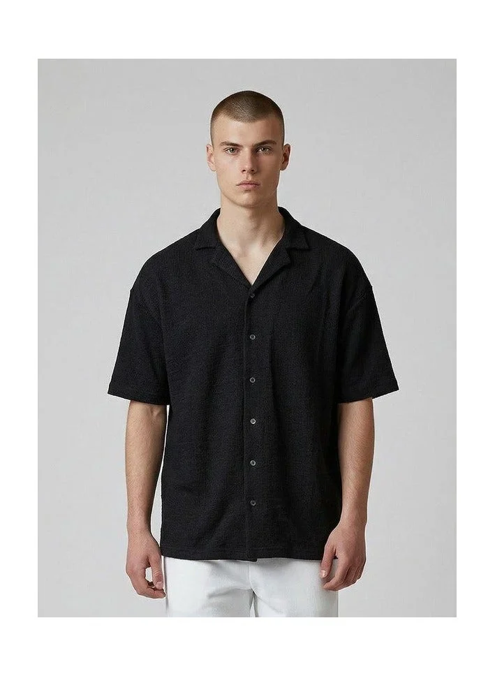 Marrakech Relaxed Fit Ribbed Casual Short Sleeve Shirt