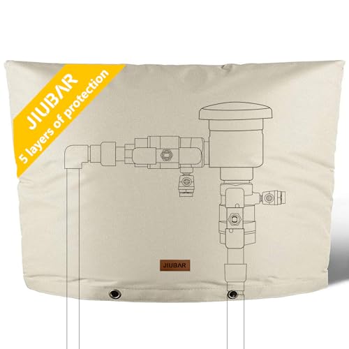 JIUBAR Backflow Preventer Cover Insulated Pouch -JIUBAR 30" W x 26" H Outdoor Pressure Reducing Value Cover ,Winter Water Sprinkler Valve Cover Insulated ,Well Pump Covers Protects from Severe Snow. - Image 1