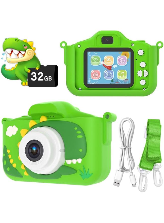 شراء جوي كاميرا رقمية للأطفال للبنين والبنات، كاميرا ألعاب للأطفال من عمر 3-7 سنوات، هدايا ممتعة للأولاد من 3-5، 4-6 سنوات، كاميرا للأطفال الصغار، إلكترونيات للأطفال (كاميرا الديناصورات) - Image 1