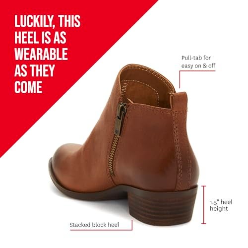 LUCKY BRAND بوتي كاحل نسائي من لكي براند، توفي، 7 عريض - Image 4