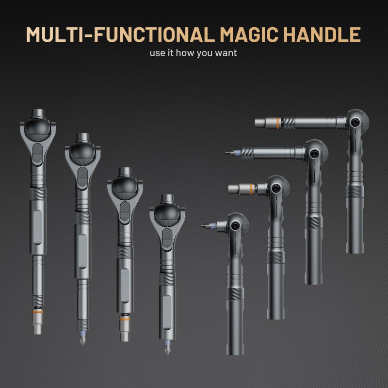 ATuMan 40 in 1 magnetic ratchet screwdriver set with Detachable Handle, 180Â° Ratchet Head, 45-Tooth Mechanism, Magnetic Tool Kit with Case for Computer, Electronics Repair, Ideal for Home, DIY - Image 3