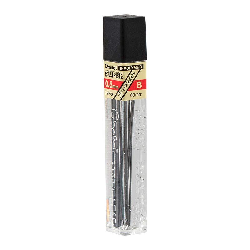 Pentel Super HiPolymer Lead Refill 05mm Fine B 144 Pieces of Lead C505B - Image 2