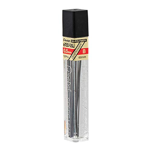 Pentel Super HiPolymer Lead Refill 05mm Fine B 144 Pieces of Lead C505B - Image 1