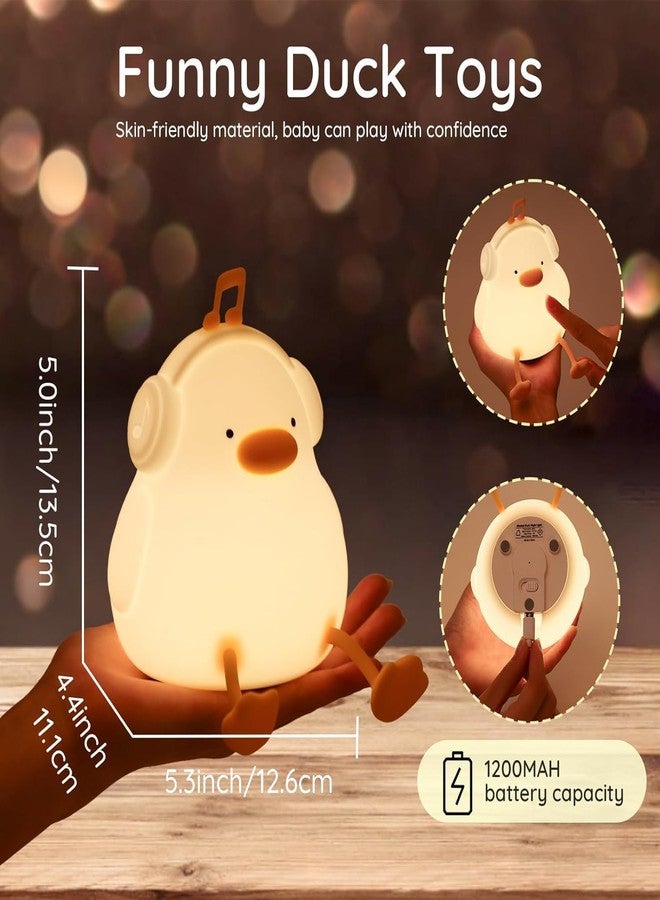 Blackzone Cute Night Light for Kids, Nursery | Silicone Night Light, LED Lamp, Room Decor, Gifts for Toddler Children Teenage Girls Valentine's Day (Enjoy Duck) - Image 4
