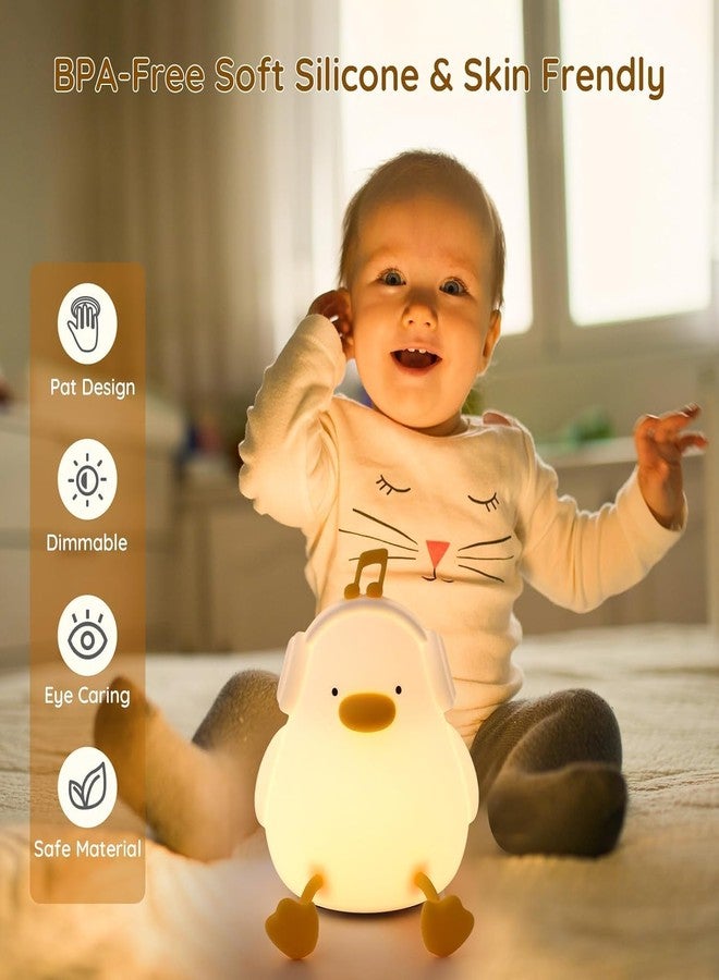 Blackzone Cute Night Light for Kids, Nursery | Silicone Night Light, LED Lamp, Room Decor, Gifts for Toddler Children Teenage Girls Valentine's Day (Enjoy Duck) - Image 3