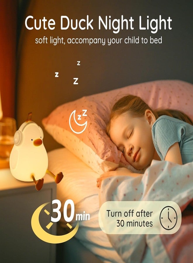 Blackzone Cute Night Light for Kids, Nursery | Silicone Night Light, LED Lamp, Room Decor, Gifts for Toddler Children Teenage Girls Valentine's Day (Enjoy Duck) - Image 5