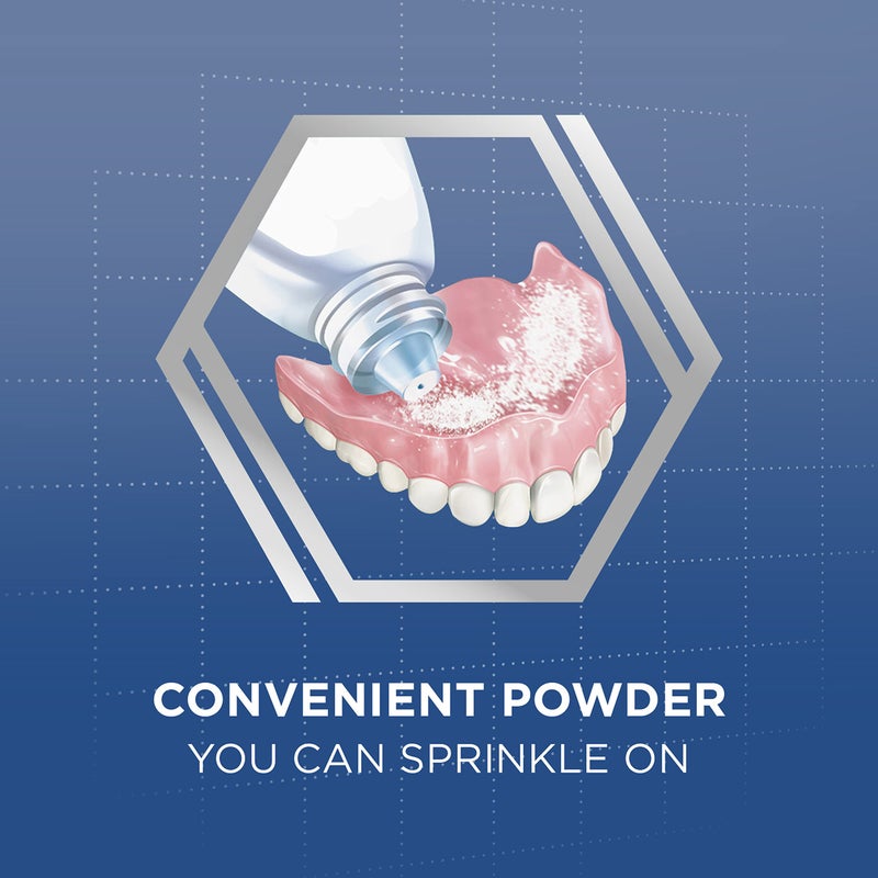 Poligrip Super Poligrip Extra Strength Denture and Partials Adhesive Powder, 1.6 Ounce - Image 3