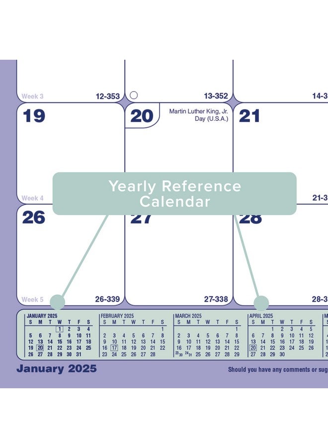 Brownline ® 2025 Monthly Desk Pad Calendar, 12 Months, January To December, Three-Hole Punched, Mini Size, 11" X 8.5" (C181721-25)  - Image 4