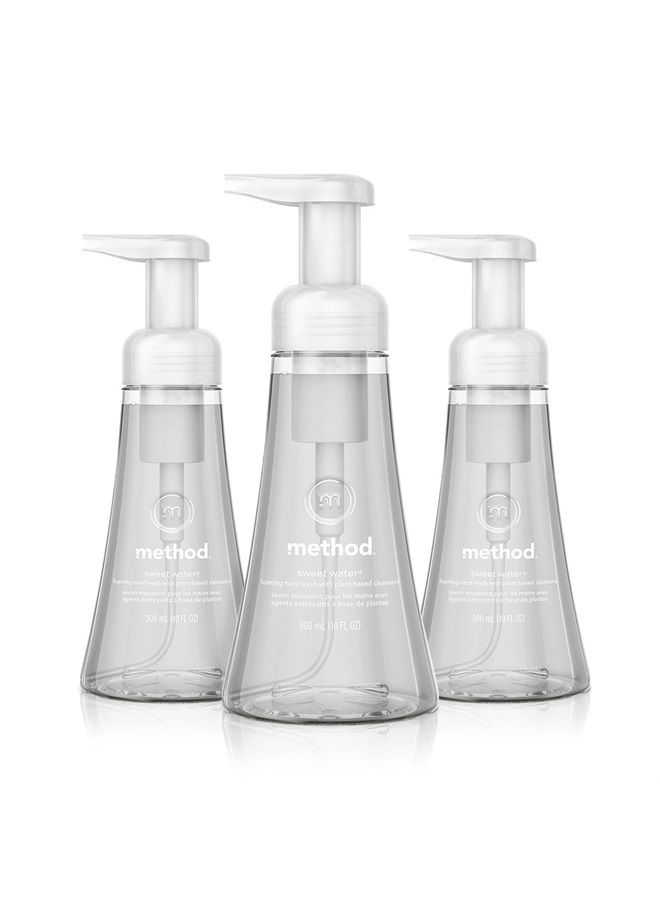 Method Foaming Hand Soap, Sweet Water, Biodegradable Formula, 10 fl oz (Pack of 3) - Image 1
