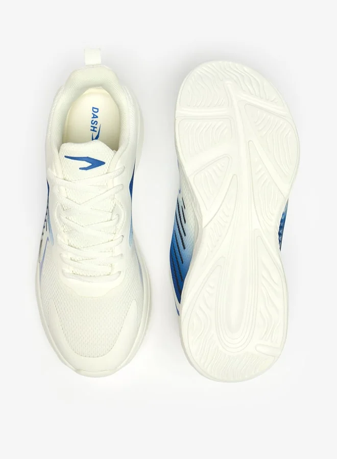 Dash Men's Colourblock Sports Shoes with Lace-Up Closure