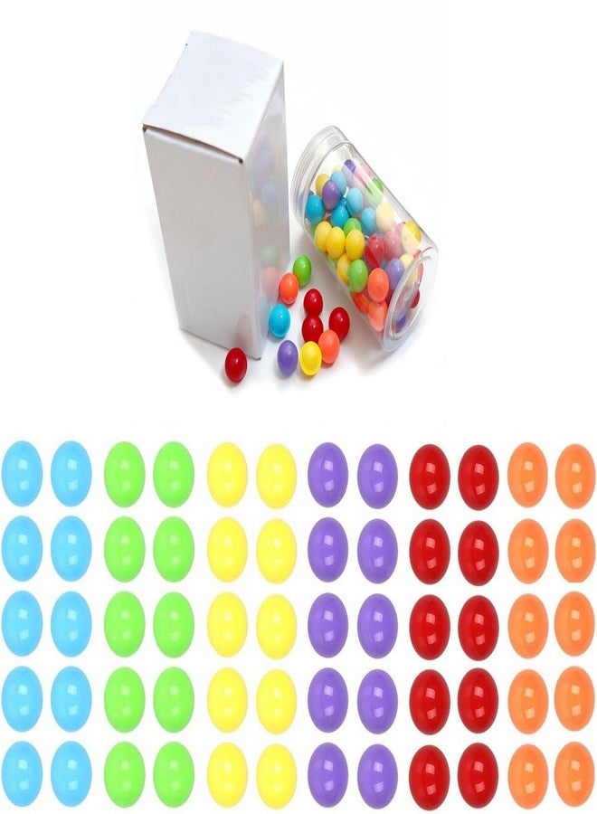 Witlans 60pcs Chinese Checker Game Replacement Balls,6 Solid Color 14mm Acrylic Marbles for Marble Run, Aggravation Traditional Games - Image 1