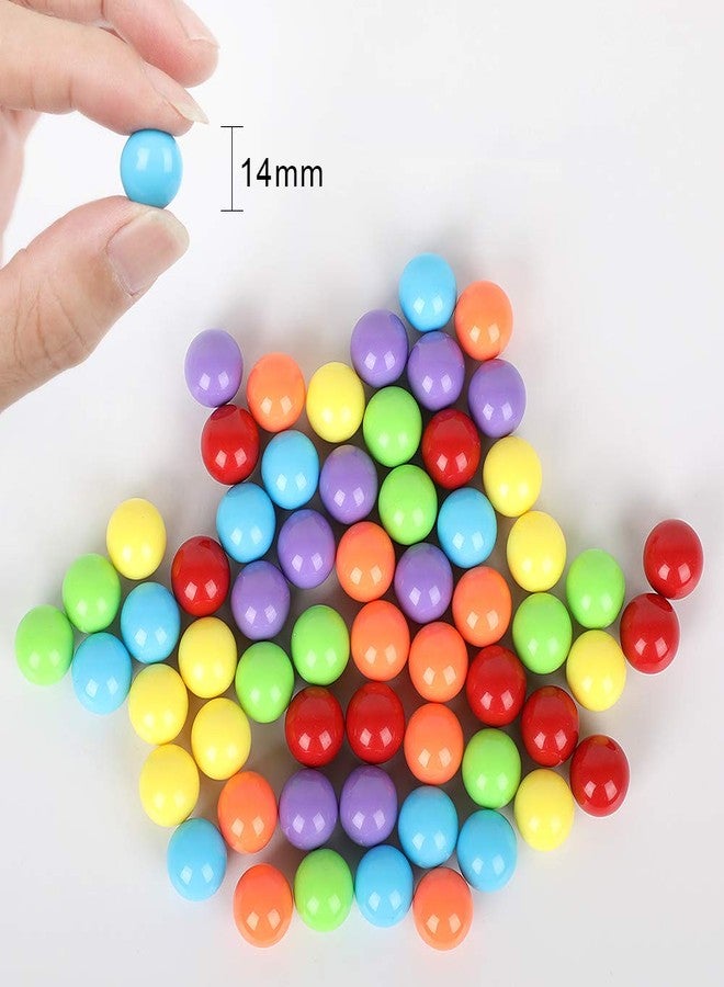 Witlans 60pcs Chinese Checker Game Replacement Balls,6 Solid Color 14mm Acrylic Marbles for Marble Run, Aggravation Traditional Games - Image 2