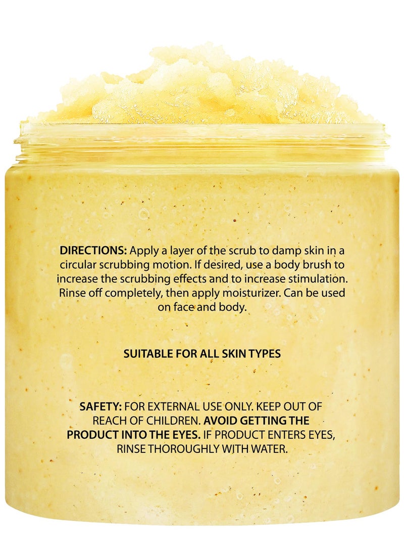 Brooklyn Botany Sweet Orange Body Scrub - Moisturizing and Exfoliating Body, Face, Hand, Foot Scrub - Fights Stretch Marks, Fine Lines, Wrinkles - Great Gifts for Women & Men - 10 oz - Image 2