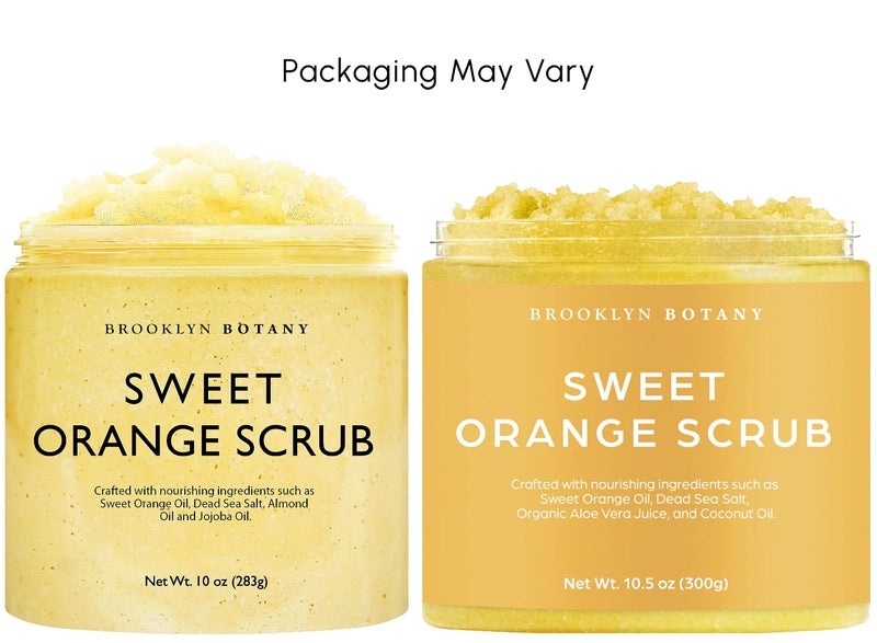 Brooklyn Botany Sweet Orange Body Scrub - Moisturizing and Exfoliating Body, Face, Hand, Foot Scrub - Fights Stretch Marks, Fine Lines, Wrinkles - Great Gifts for Women & Men - 10 oz - Image 4