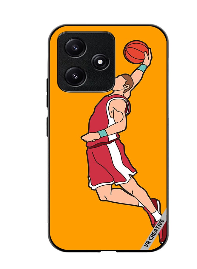 VR CREATIVE Protective Case Cover For Xiaomi Poco M6 Pro 5G Basketball Player Dunking Design Multicolour - Image 1